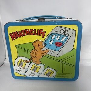 Heathcliff Collectible Metal Lunch Box No Thermos Aladdin 1982
